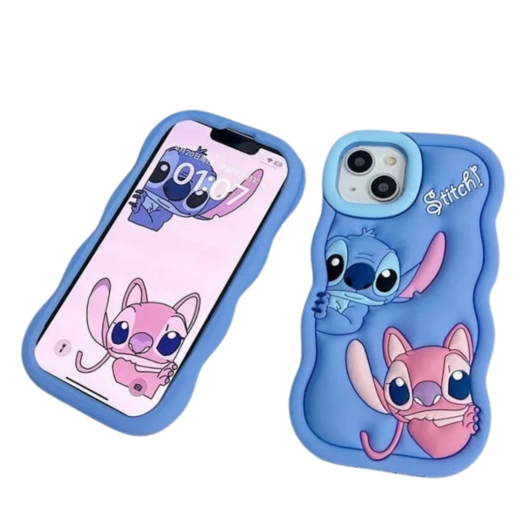 3D Cartoon Silicon Wave Side Soft Phone Case for iPhone 11 12 Mini 13 Pro 14 Plus 15 Pro Max X XS XR 7 8 6 6s Plus SE