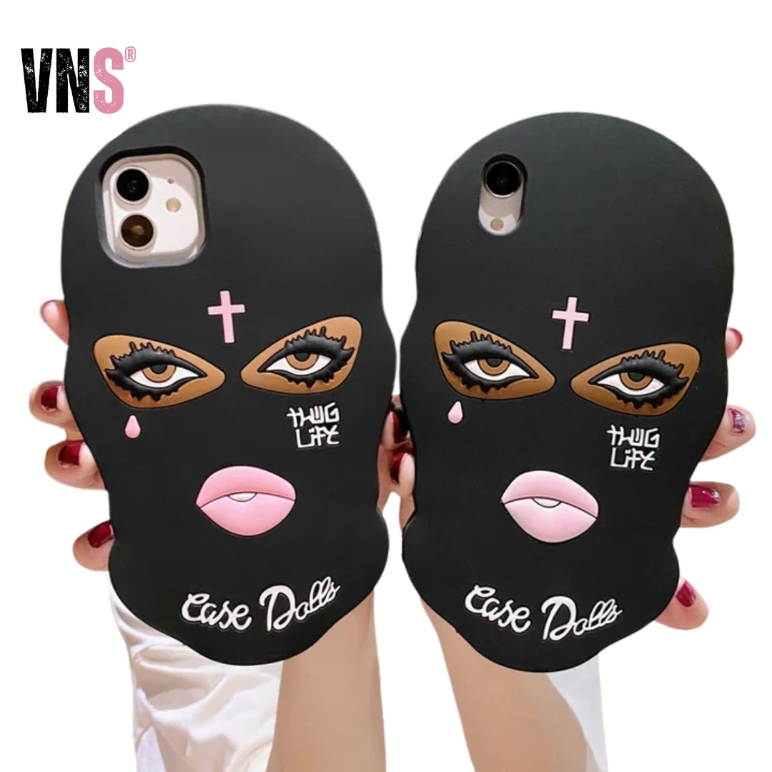 3D Mask Dolls soft case for iphone 16 15 14 Pro 13 12 11 Pro MAX 7 8 plus X XS XR SE Girl Tear Jesus cross Goon Thug Life cover