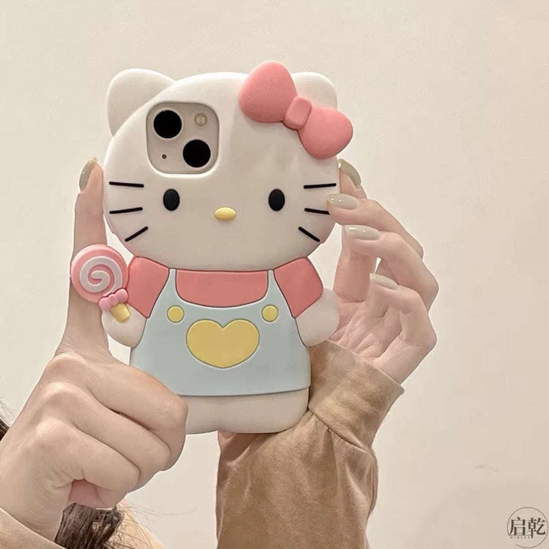 For iPhone 15 Plus 14 Pro Max 12 11 13 Pro X XS XR 12 Max 3D Family Cartoon Silicon Soft Phone Case