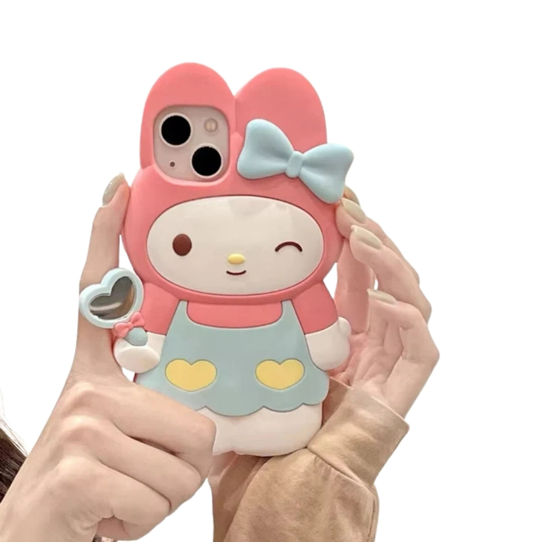 For iPhone 15 Plus 14 Pro Max 12 11 13 Pro X XS XR 12 Max 3D Family Cartoon Silicon Soft Phone Case