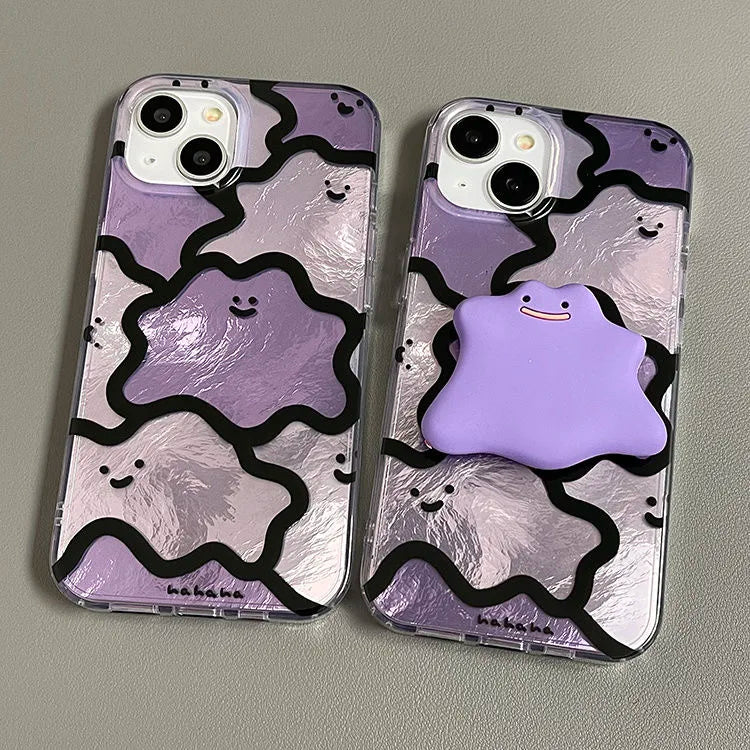 For Samsung Galaxy S21 FE S22 Plus S23 S24 Ultra A50 A31 A21S A51 A20S Ghost Grip Tok Holder Lustre Lining Hard High Phone Case