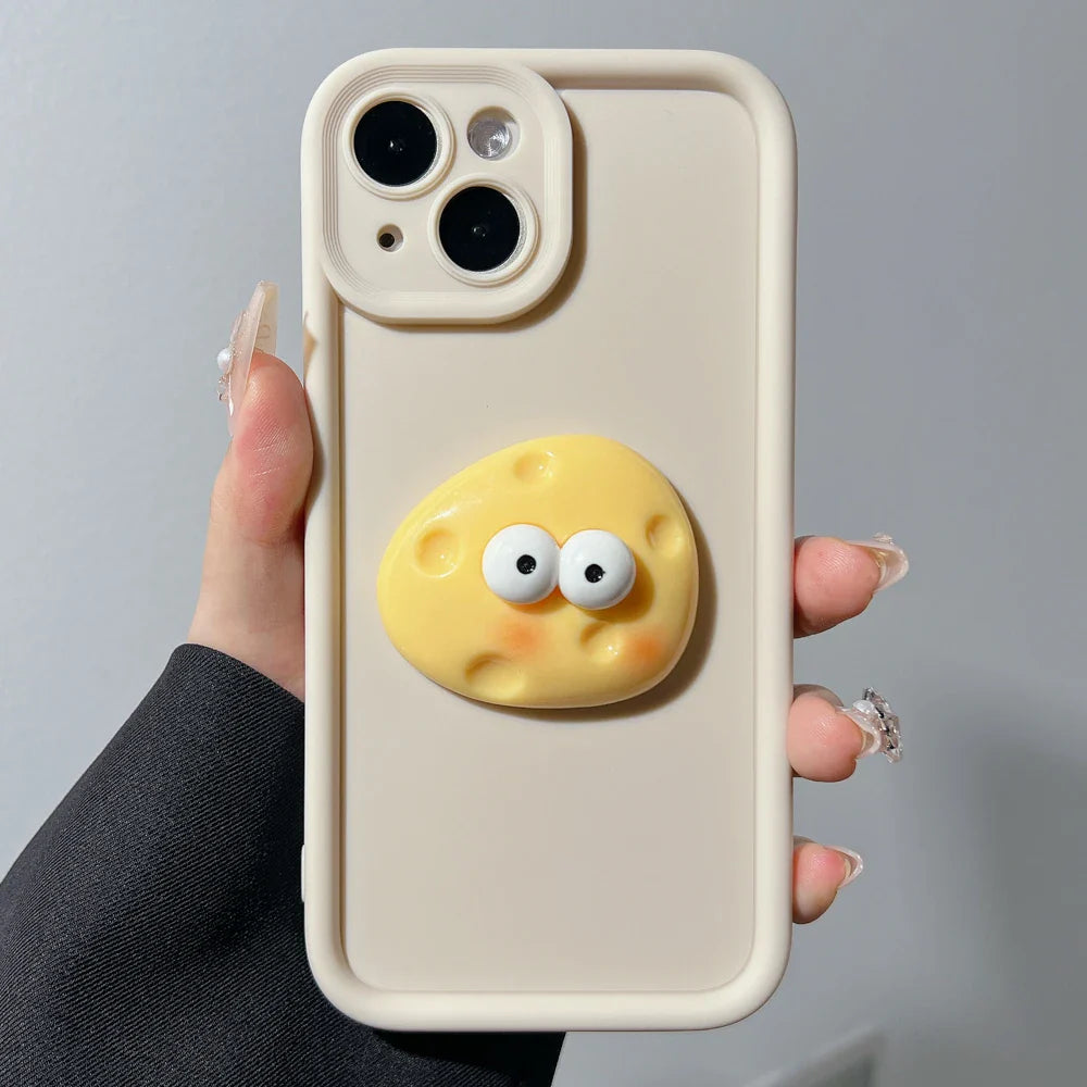 Case For iPhone 15 12 11 13 14 Pro Max 16 Pro 7 8 Plus X XS XR 15pro Cases Soft Matte Cover Cute 3D Bear Coffee Cartoon Silicone